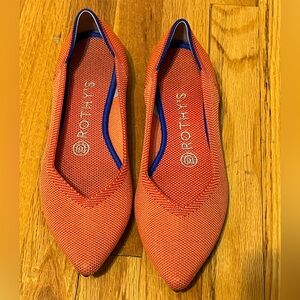 Rothy's Vibrant Orange Pointed Flats